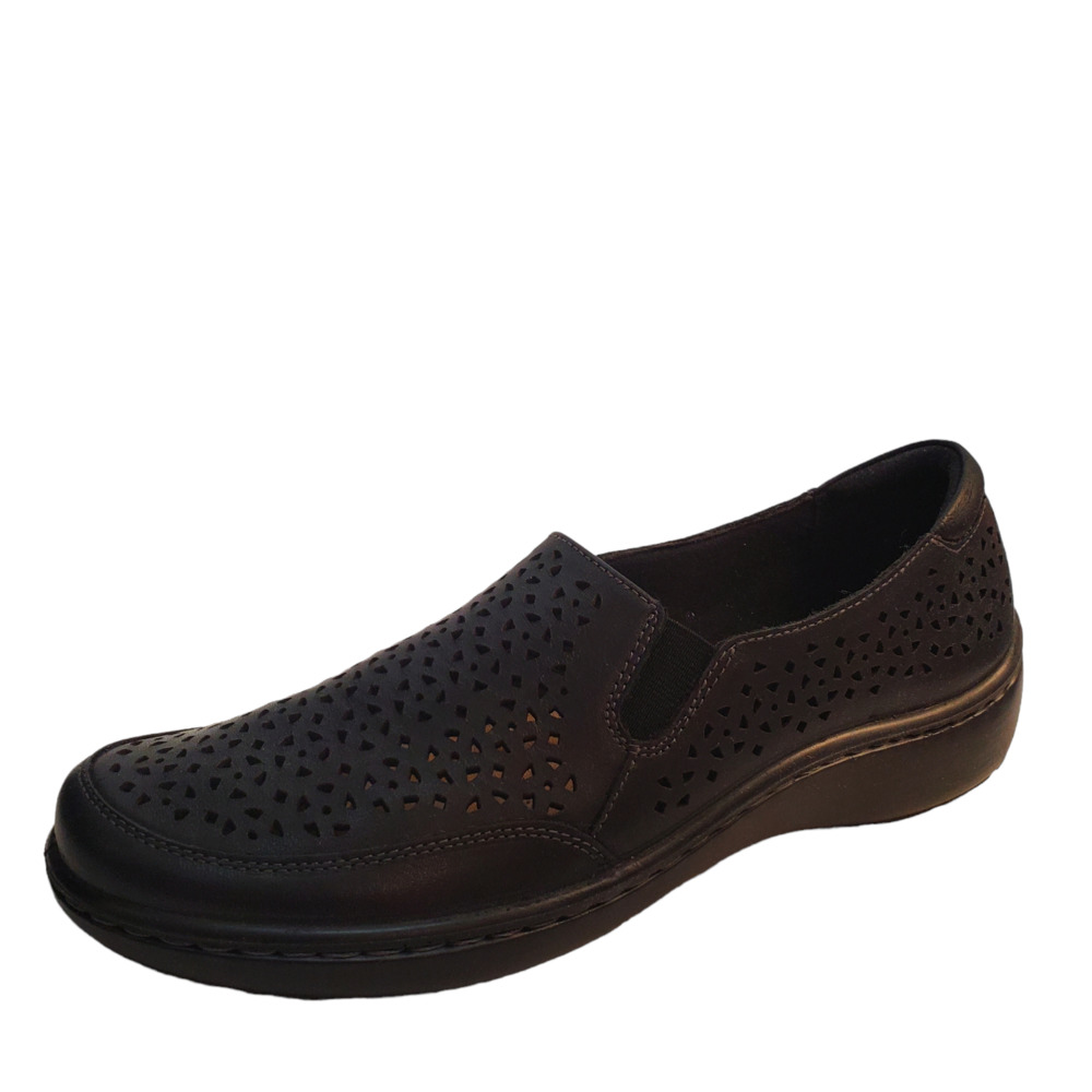 Clarks Of England Womens Flat Shoes Cora Sky Leather Cushion Loafers 9.5…